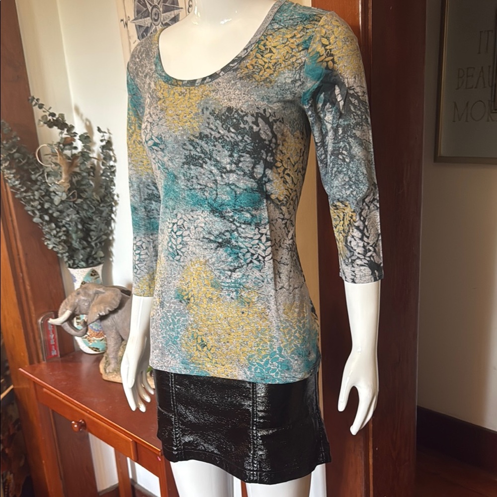 NWT Style&Co size small Multicolor Abstract Print Women's Top